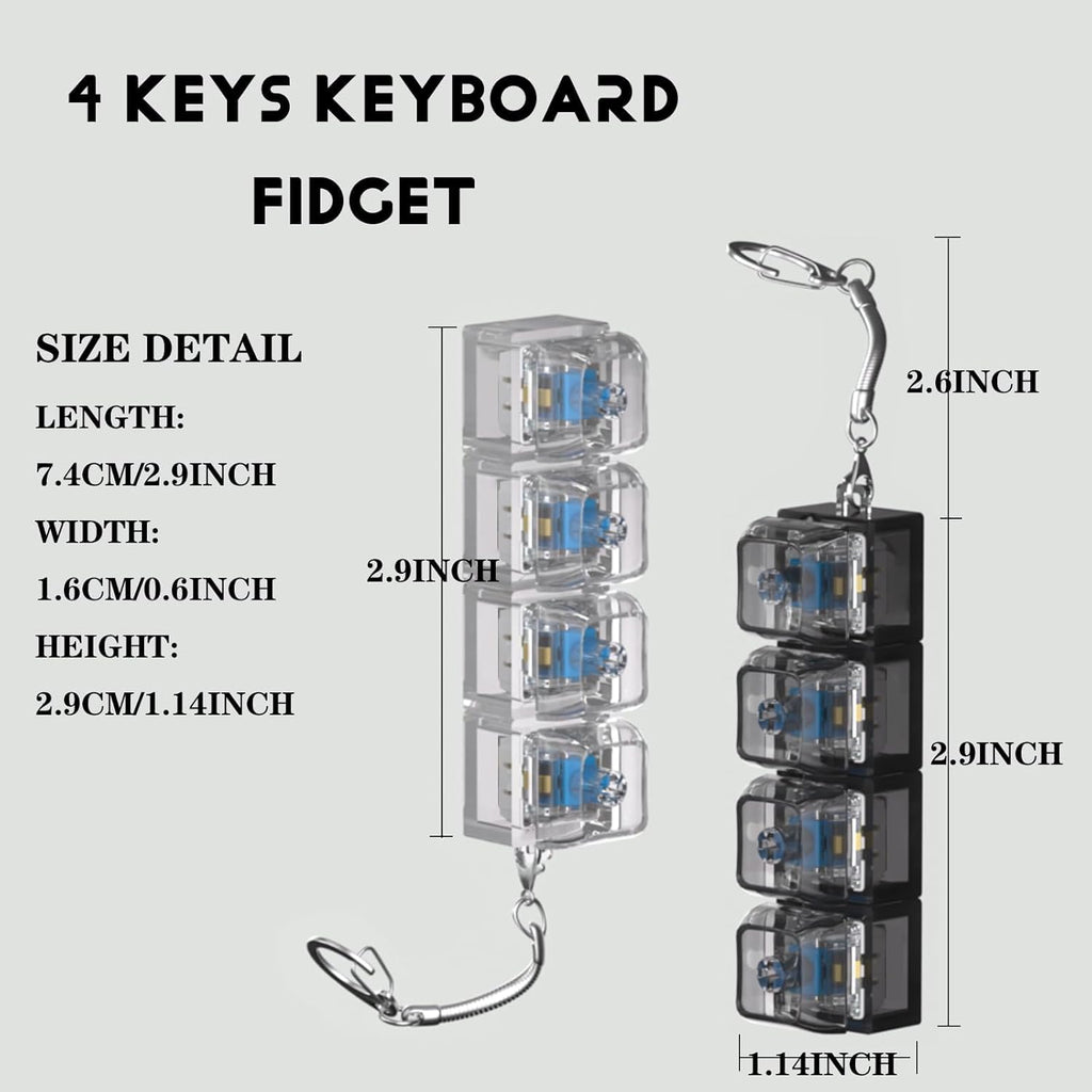 Keychain with keyboard
